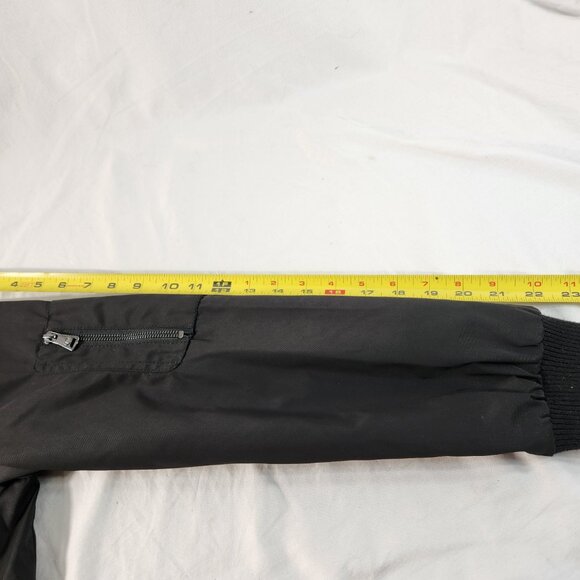 Bernardo Jacket Womens Small Black Bomber Military Full Zip Boho Coat Pockets - Picture 11 of 14